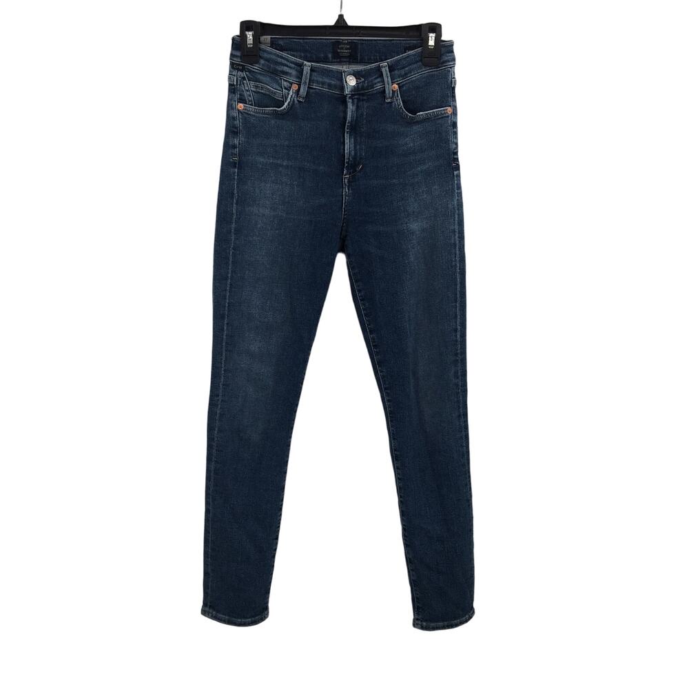 Citizens of Humanity Women's Mid-Rise Skinny Crop Jeans Blue 27 PreOwned Stretch